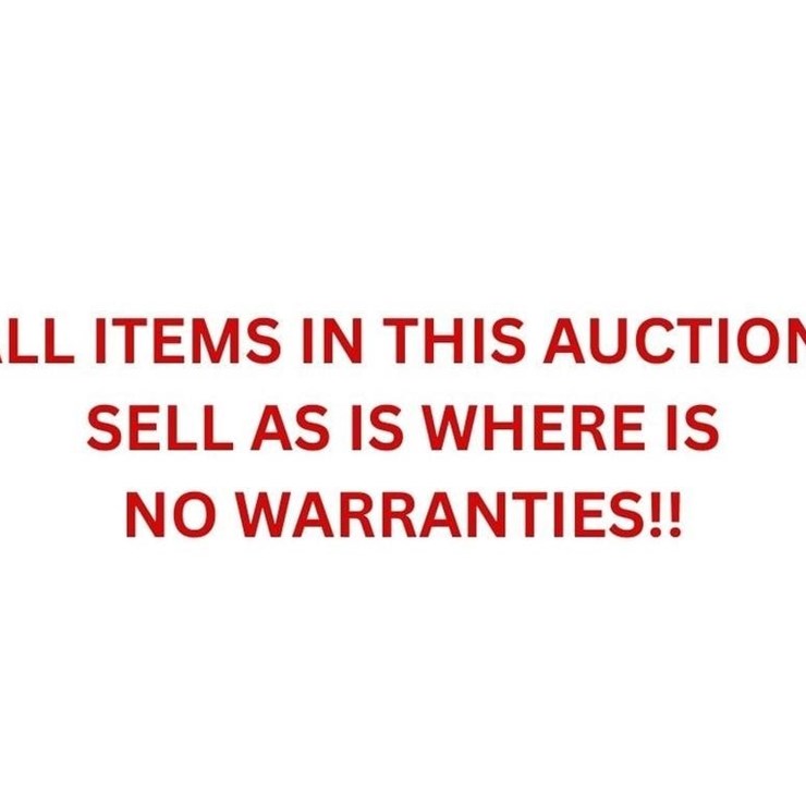 There is NO WARRANTY on any items in the auction.