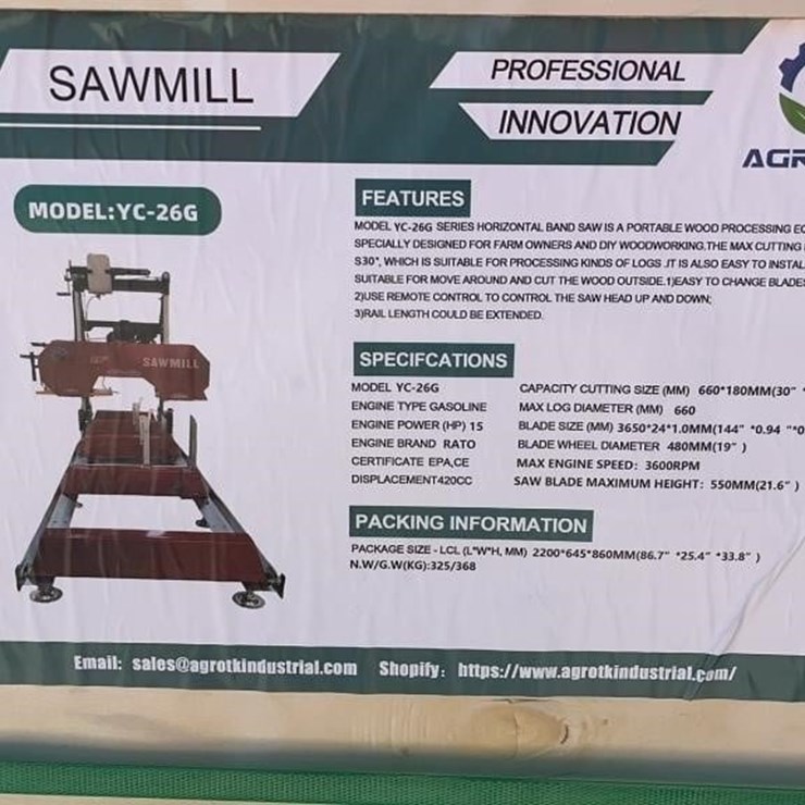 AGROTK YC-26G Band Sawmill
