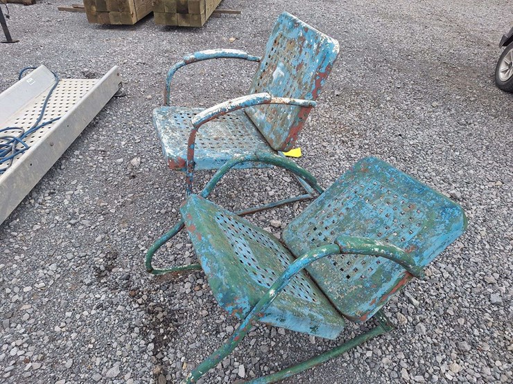 qty-(2)-metal-rocking-lawn-chairs-&-metal-glider-lawn-couch-image-14