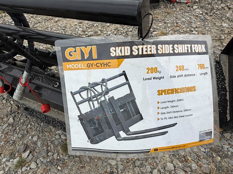 #230-•-#26375-•-unused-giyi-30"-mini-skid-steer-side-shift-fork-xcyhc2507284-image-6