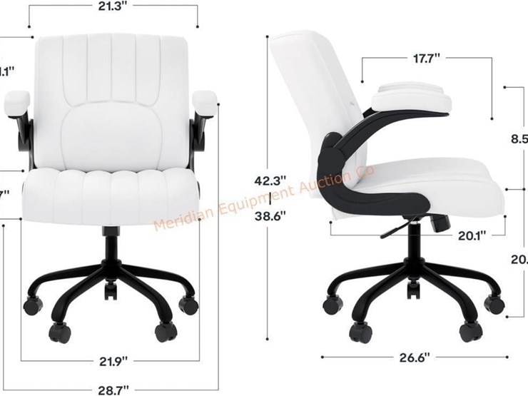 comfortable-leather-office-chair,-white-desk-chair-image-2