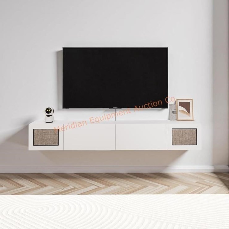 Boho Floating TV Stand 55", Modern Wall Mounted