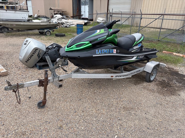 #1411-•-ultra-300fx-jet-ski-with-single-axle-trailer-image-1