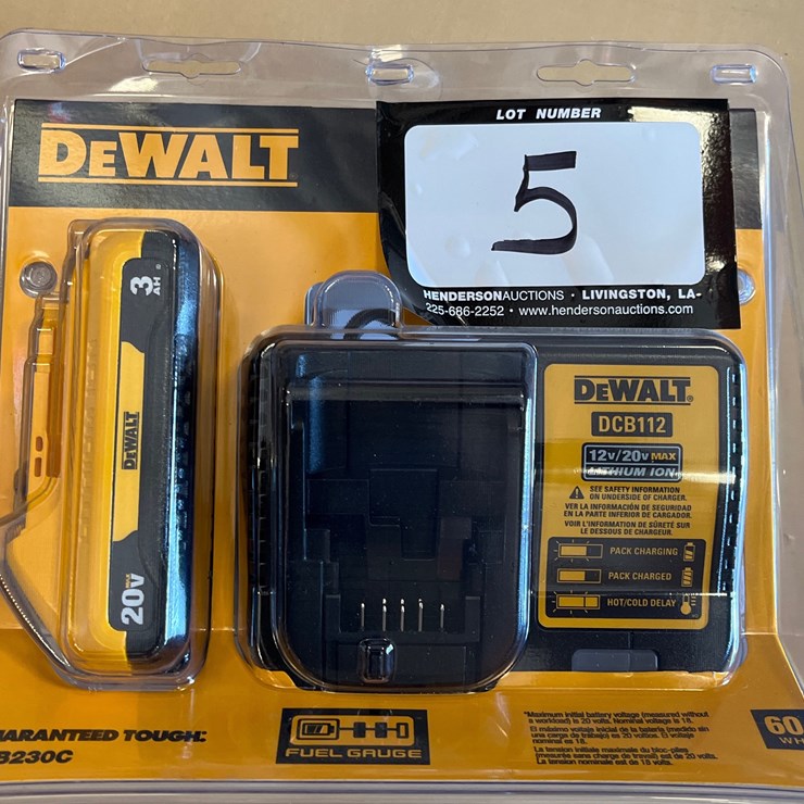 #5 • DEWALT 20V BATTERY AND CHARGER