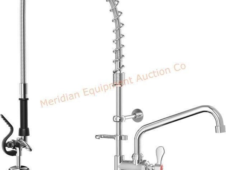commercial-kitchen-faucet-wall-mount-w-pre-rinse-image-1