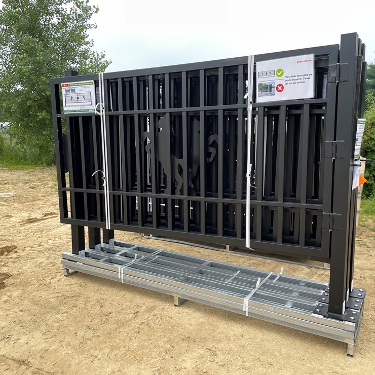 #2455 • New KJ 7' x 20' Metal Farm Driveway Gate