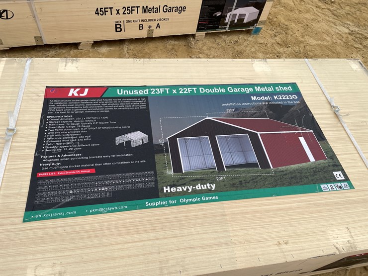 #2431-•-kj-new-23'-x-22'-double-garage-metal-shed-image-4