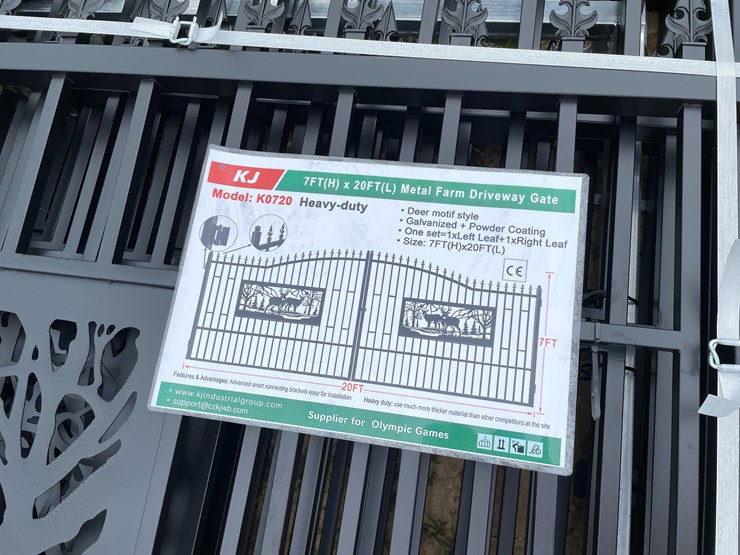 #2464-•-new-kj-7'-x-20'-metal-farm-driveway-gate-image-7