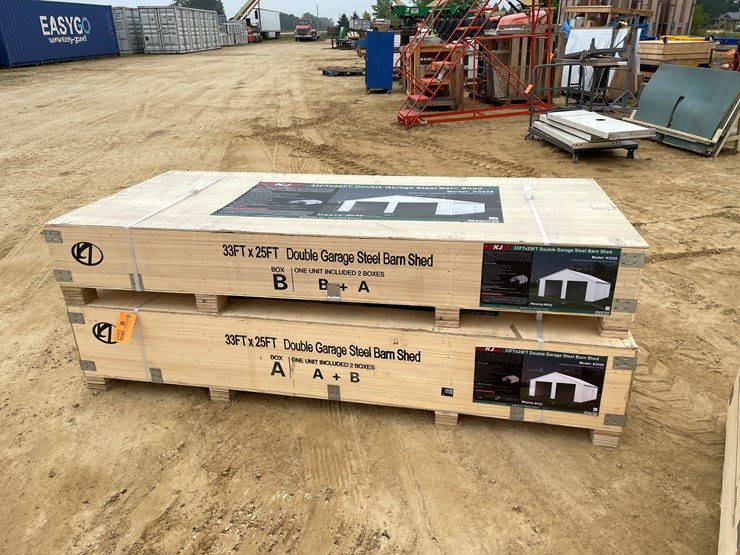 #2443-•-kj-new-33'-x-25'-double-garage-steel-barn-image-2