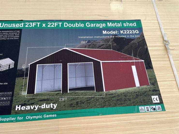 #2431-•-kj-new-23'-x-22'-double-garage-metal-shed-image-5