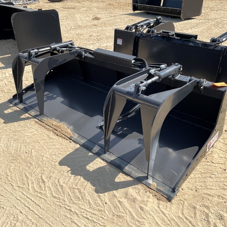 #2485 • JCT Skid Steer Grappler Bucket Attachment