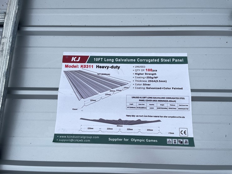 #2467-•-new-kj-(100)-10'-galvalume-corrugated-steel-panels-image-7