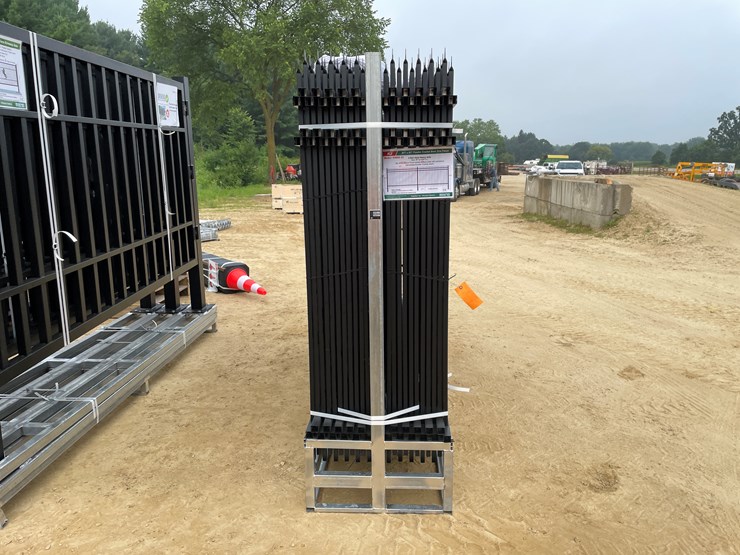 #2453-•-new-kj-8'-x-6'-powder-coated-steel-site-fence-image-4