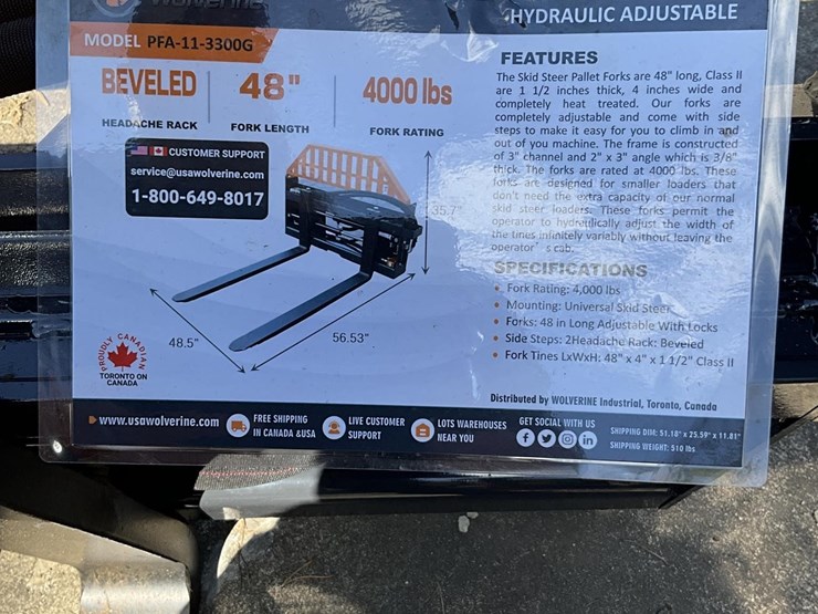 wolverine-pfa-11-3300g-skid-steer-hydraulic-pallet-forks-image-1