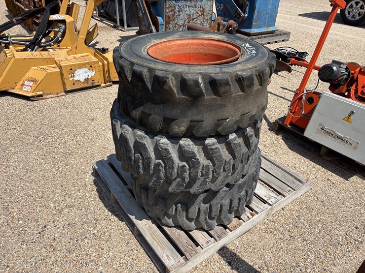 #3467-•-lot-of-3-skid-steer-tires-and-wheels-image-1