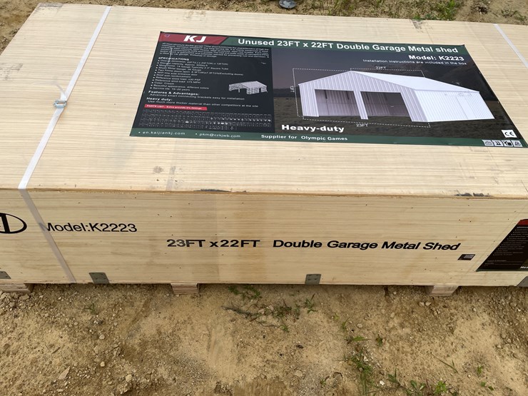 #2442-•-kj-new-23'-x-22'-double-garage-metal-shed-image-4
