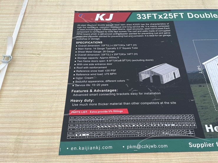 #2443-•-kj-new-33'-x-25'-double-garage-steel-barn-image-10