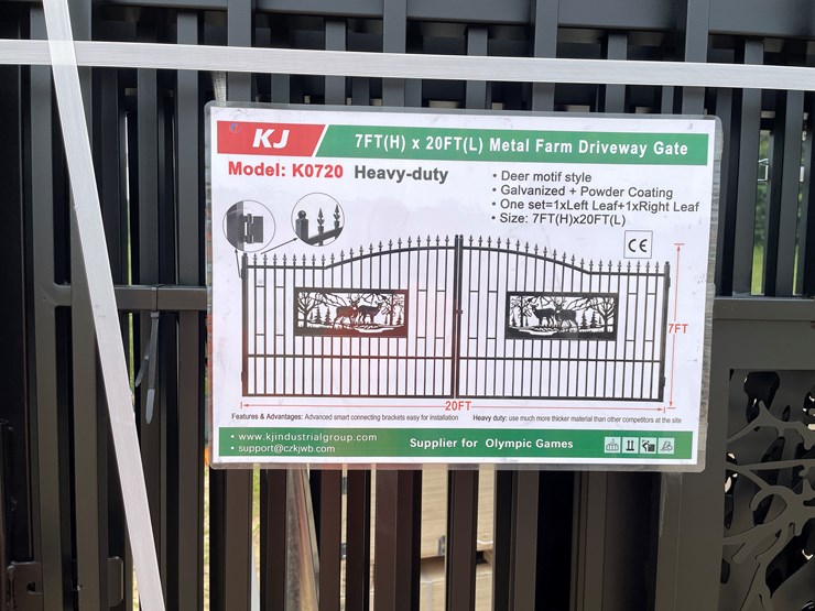 #2460-•-new-kj-7'-x-20'-metal-farm-driveway-gate-image-4