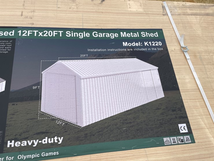 #2434-•-kj-new-12'-x-20'-single-garage-metal-shed-image-8