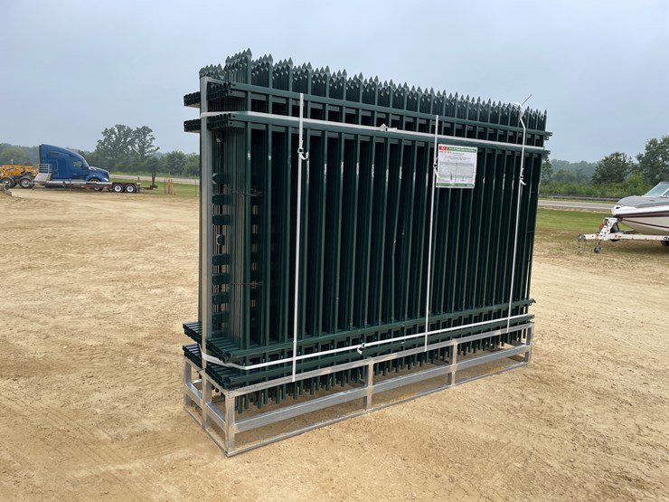 #2454-•-new-kj-8'-x-6'-powder-coated-steel-site-fence-image-3