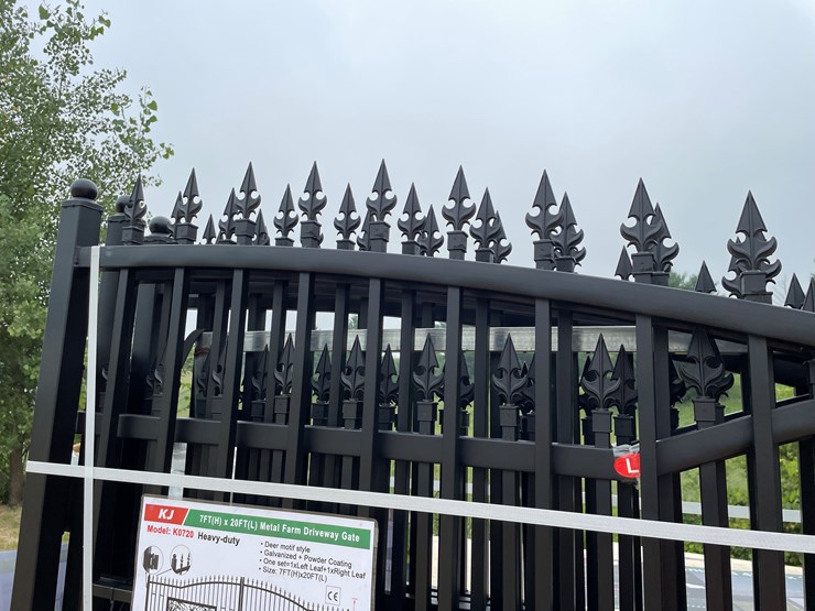 #2459-•-new-kj-7'-x-20'-metal-farm-driveway-gate-image-8