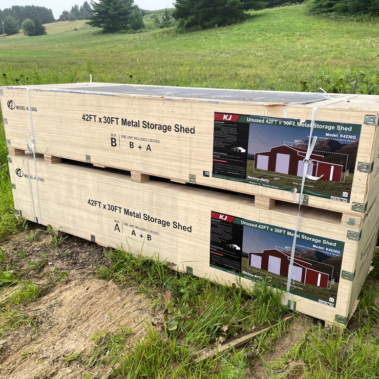 #2435 • KJ New 42' x 30' Metal Storage Shed