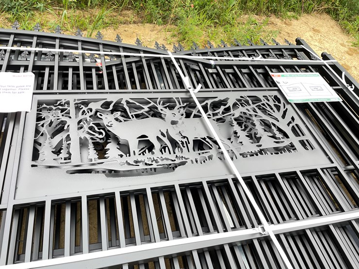 #2464-•-new-kj-7'-x-20'-metal-farm-driveway-gate-image-4