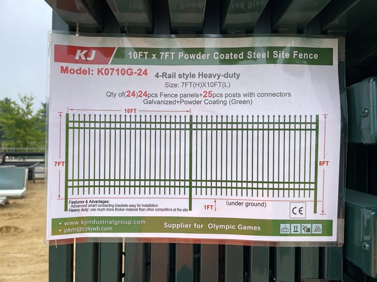 #2454-•-new-kj-8'-x-6'-powder-coated-steel-site-fence-image-12