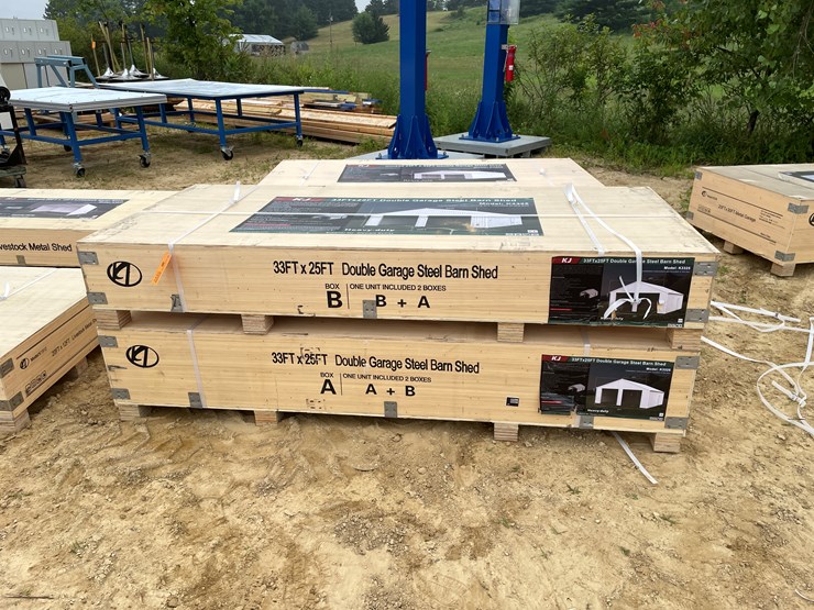 #2444-•-kj-new-33'-x-25'-double-garage-steel-barn-image-2