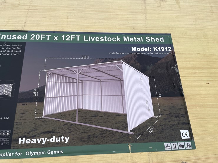#2441-•-kj-new-20'-x-12'-livestock-metal-shed-image-6