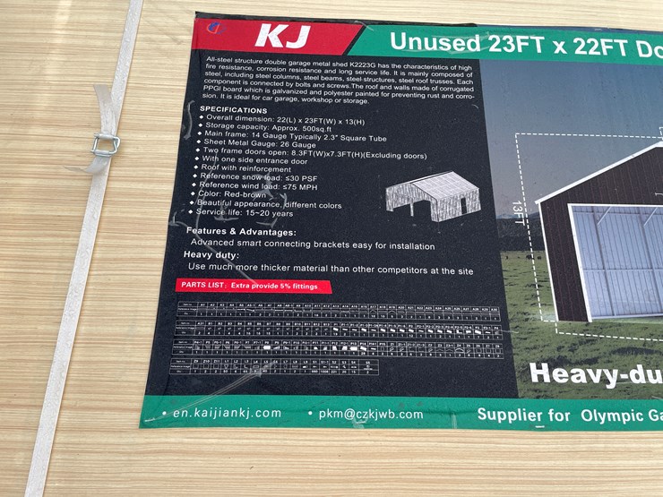 #2431-•-kj-new-23'-x-22'-double-garage-metal-shed-image-6