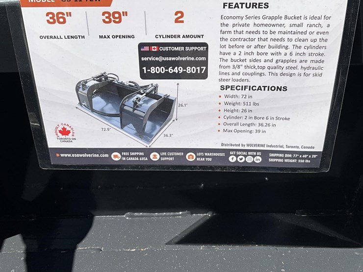 wolverine-gb-11-72w-skid-steer-grapple-bucket-image-1
