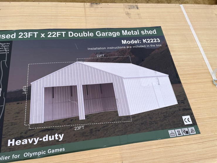 #2439-•-kj-new-23'-x-22'-double-garage-metal-shed-image-8