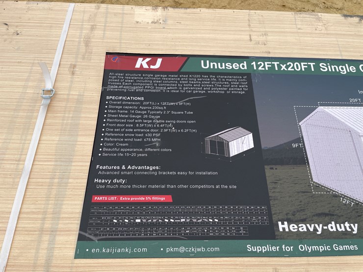 #2434-•-kj-new-12'-x-20'-single-garage-metal-shed-image-9