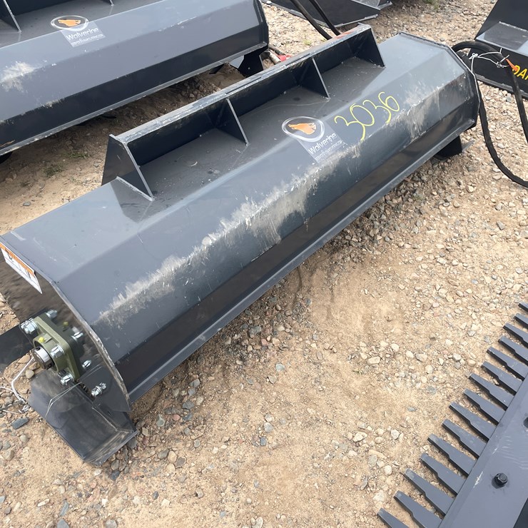 #3036 • Unused 2025 Wolverine Skid Steer Hydraulic Rotary Tiller Attachment