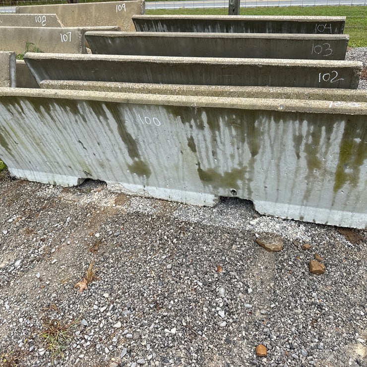 #100 • 8ft Concrete J Feed Bunks