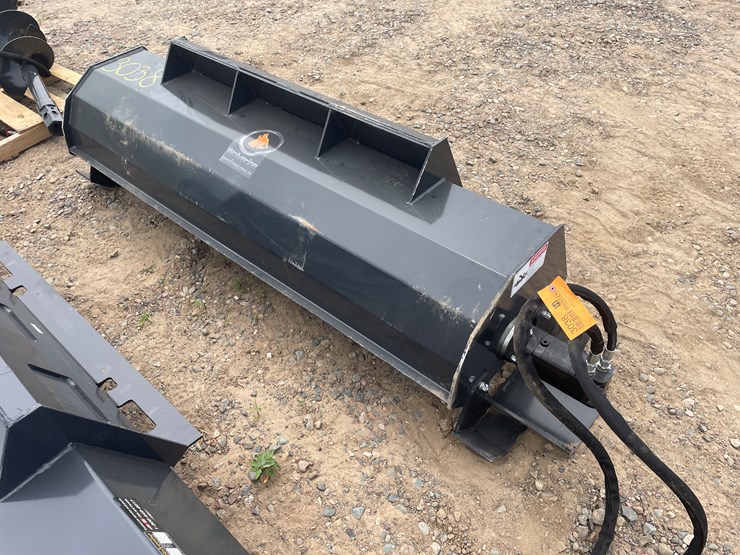 #3038-•-unused-2025-wolverine-skid-steer-hydraulic-rotary-tiller-attachment-image-3