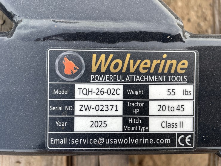 #3116-•-unused-2025-wolverine-skid-steer-class-2-quick-hitch-image-3
