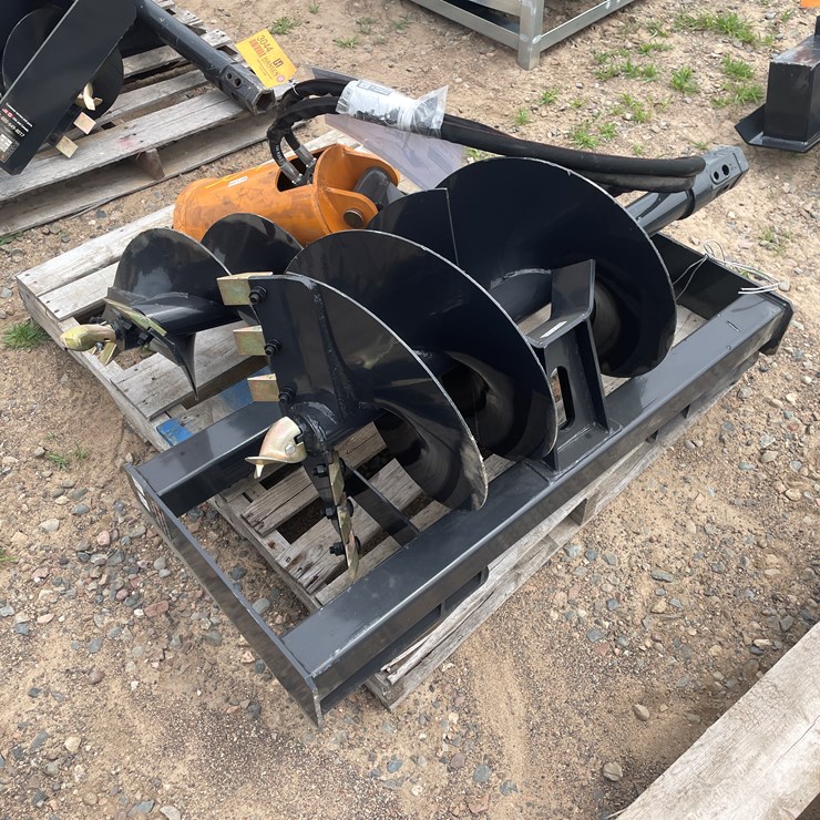 #3044 • Unused 2025 Wolverine Skid Steer Auger Drive and Bit Attachment