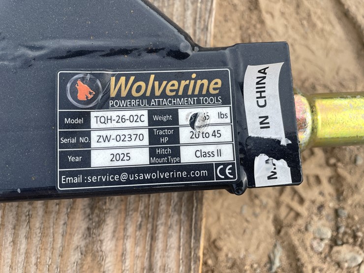#3117-•-unused-2025-wolverine-skid-steer-class-2-quick-hitch-image-3
