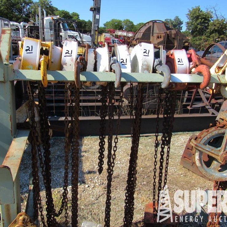 (5) Hand Chain Hoists, 2-Ton, 1.6-Ton & (3) 1-1/2-