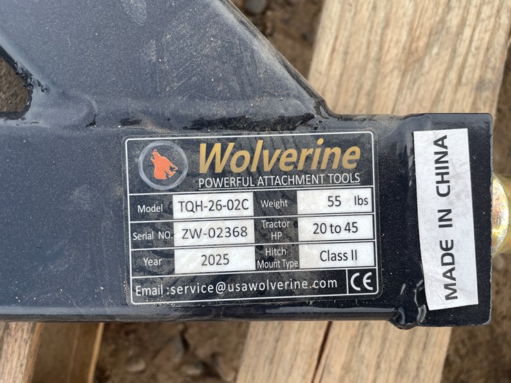 #3119-•-unused-2025-wolverine-skid-steer-class-2-quick-hitch-image-3