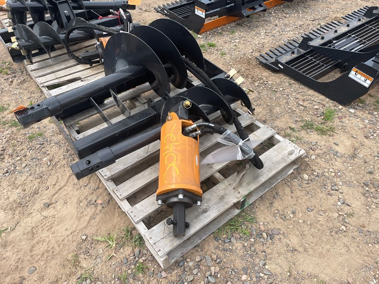 #3042-•-unused-2025-wolverine-skid-steer-auger-drive-and-bit-attachment-image-1