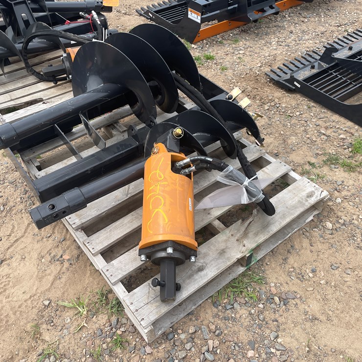 #3042 • Unused 2025 Wolverine Skid Steer Auger Drive and Bit Attachment