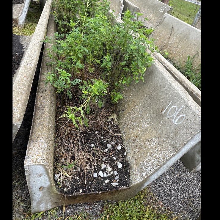 #106 • 8ft Concrete J Feed Bunks