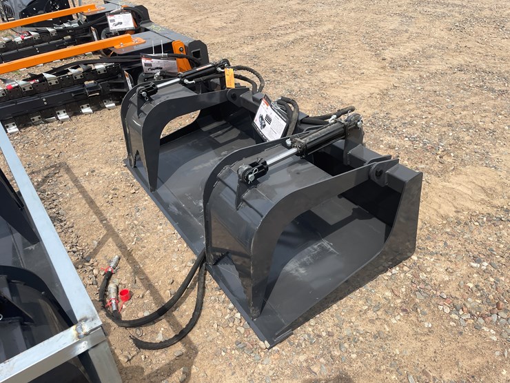 #3055-•-unused-2025-wolverine-skid-steer-grapple-bucket-attachment-image-1