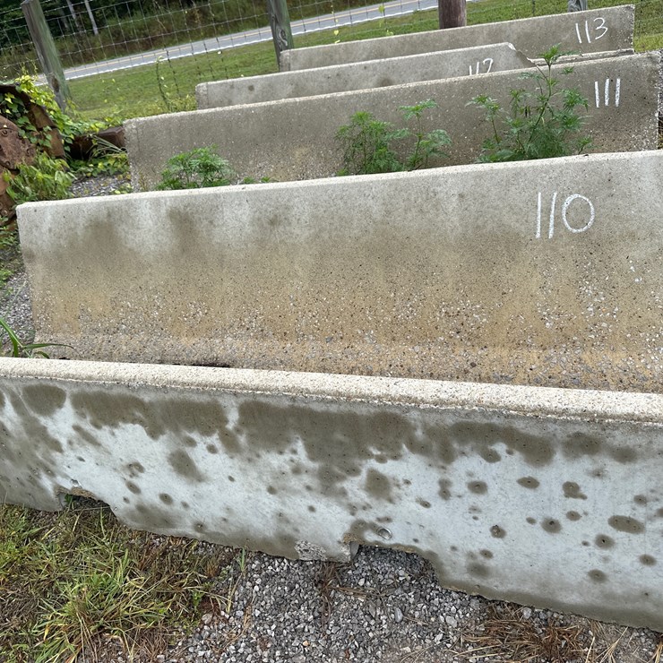 #110 • 8ft Concrete J Feed Bunks