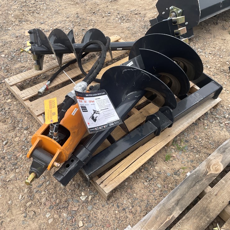 #3039 • Unused 2025 Wolverine Skid Steer Auger Drive and Bit Attachment