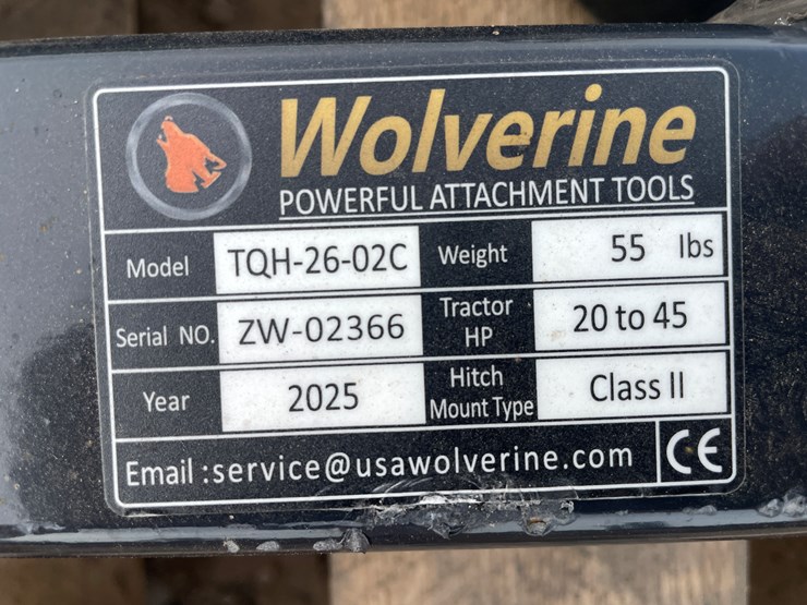#3120-•-unused-2025-wolverine-skid-steer-class-2-quick-hitch-image-3