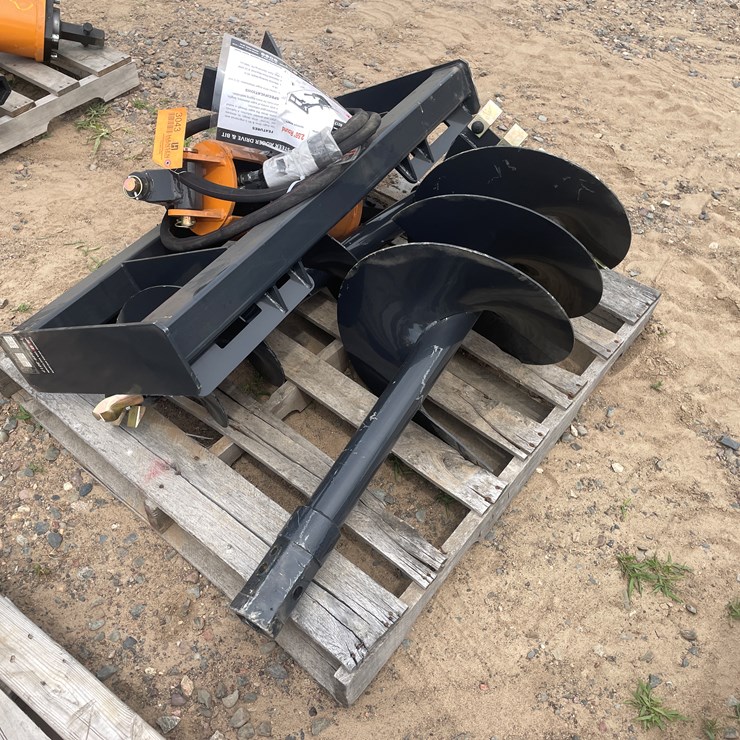 #3043 • Unused 2025 Wolverine Skid Steer Auger Drive and Bit Attachment